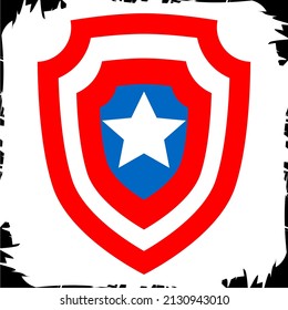 Vector illustration objects star shield