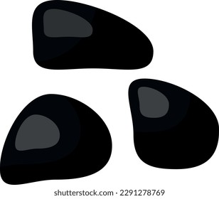 Vector illustration of obsidian stones.