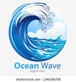 Vector Illustration, Ocean Waves Symbol.