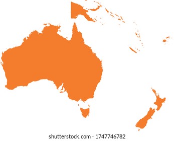 vector illustration of Oceania map