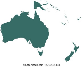 vector illustration of Oceania map