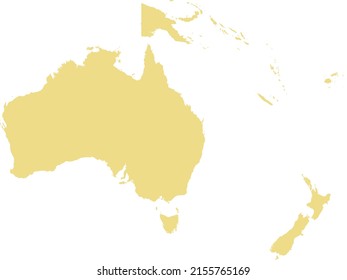 Vector illustration of Oceania map