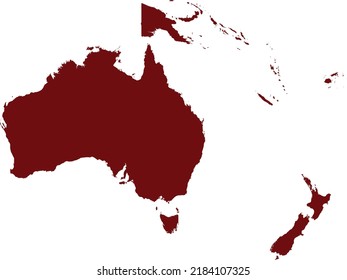 Vector illustration of Oceania map