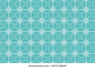 Vector illustration of an octagonal motif pattern arranged in a row is good for wallpaper.