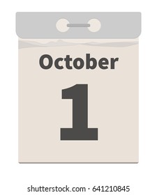 Vector illustration, October 1