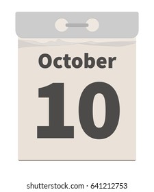 Vector illustration, October 10