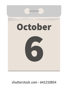 Vector illustration, October 6