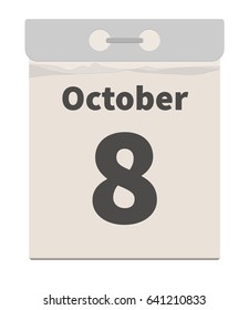 Vector illustration, October 8