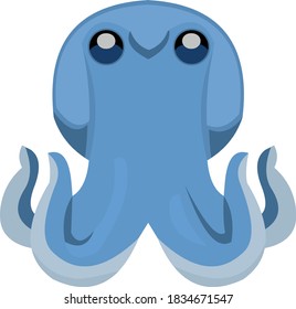 Vector illustration of an octopus cartoon