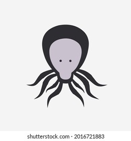 Vector illustration of octopus cartoon character