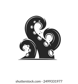 Vector illustration of octopus. Design logo octopus