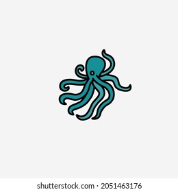 Vector illustration of octopus icon