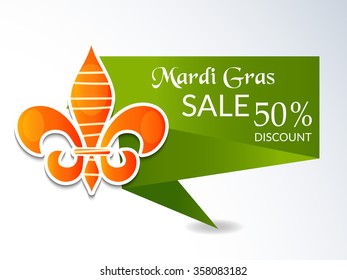 Vector illustration of a offer backgroun for Mardi Gras.