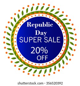 Vector illustration of a Offer Background for republic day.