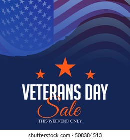 Vector illustration of a Offer Background For Veterans Day.