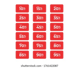 vector illustration  for offer/discount  labels for advertisement  