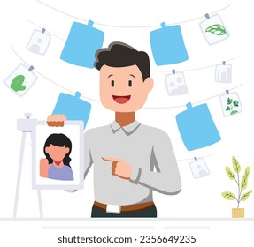 vector illustration offering photography services, Suitable for Diagrams, Infographics, Game Asset, And Other Graphic Related Assets