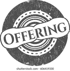 Vector Illustration of Offering rubber grunge seal
