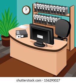 Vector illustration. Office.