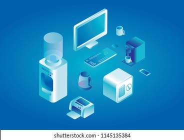 Vector illustration of office accessories