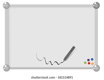 vector illustration of office of the board for notes and drawing