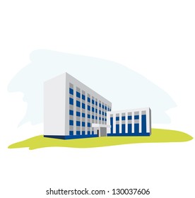 vector illustration of office build