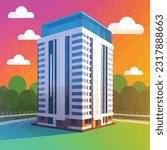 Vector illustration of office building