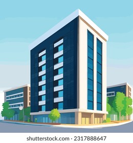 Vector illustration of office building
