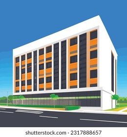 Vector illustration of office building