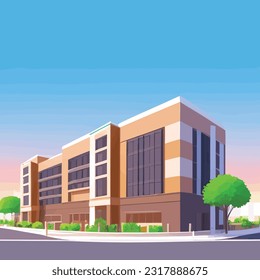 Vector illustration of office building