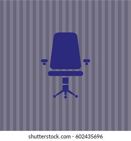 Vector illustration of office chair icon in Violet
