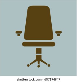 Vector illustration of Office Chair vector icon

