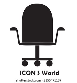 Vector illustration of office chair isolated icon.