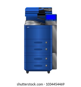 Vector illustration office equipment, copier on a white background