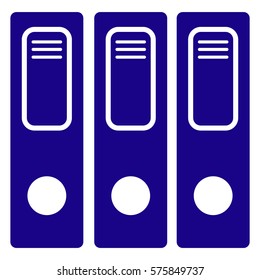 Vektorgrafik von Office-Ordner-Datei mit Papiersymbol in Blau
