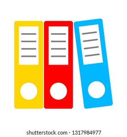Vector illustration of office folders isolated