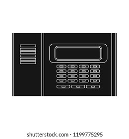 Vector illustration of office and house icon. Collection of office and system vector icon for stock.