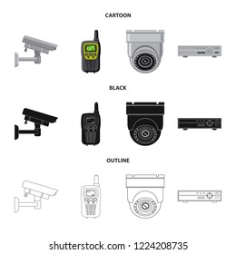 Vector illustration of office and house icon. Collection of office and system stock vector illustration.