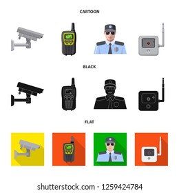 Vector illustration of office and house icon. Set of office and system stock vector illustration.