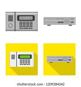 Vector illustration of office and house logo. Collection of office and system vector icon for stock.