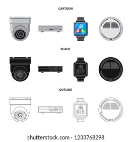 Vector illustration of office and house logo. Set of office and system stock symbol for web.