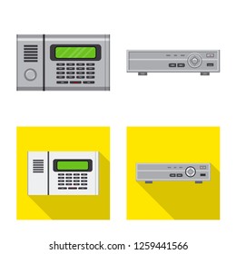 Vector illustration of office and house logo. Set of office and system vector icon for stock.