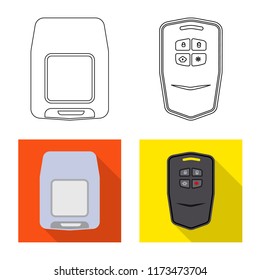 Vector illustration of office and house sign. Collection of office and system vector icon for stock.
