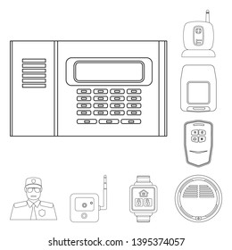 Vector illustration of office and house symbol. Collection of office and system stock vector illustration.