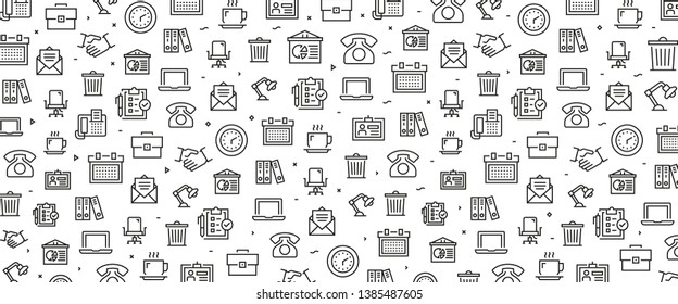 VECTOR ILLUSTRATION OF OFFICE ICON CONCEPT