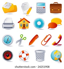 Vector illustration - office icon set