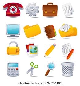 Vector illustration - office icon set