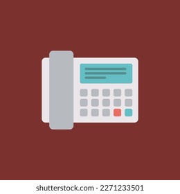 Vector illustration of office phone icon, retro phone, business, office work.