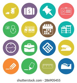 Vector illustration of office set icon
