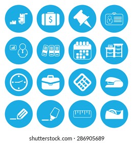 Vector illustration of office set icon